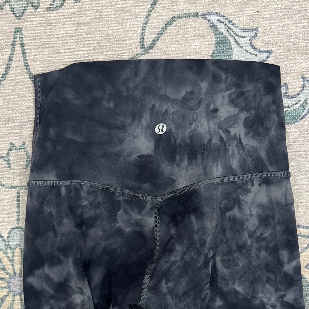 Lululemon Athletica Align Leggings Diamond Dye Graphite Black Tie-Dye Size 4 - Picture 7 of 10